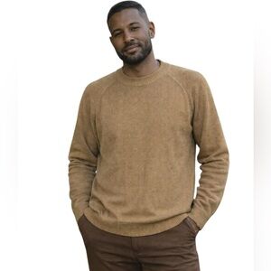 Alpaca Basics 100% Pure Peruvian Alpaca Wool Sweater Size 48 Camel Tan Pullover